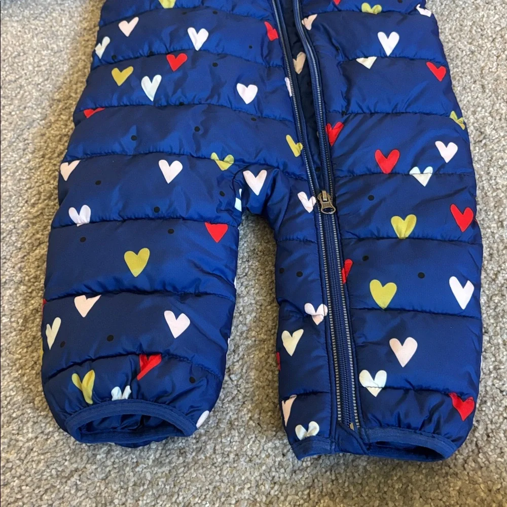 Hanna Andersson Blue Baby Snowsuit 6-12m  LIKE NEW!